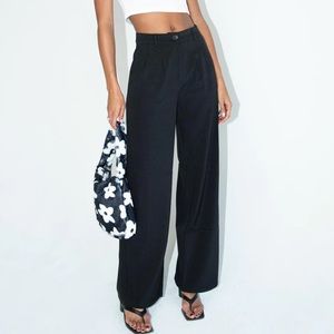 Princess Polly Archer Pants Black